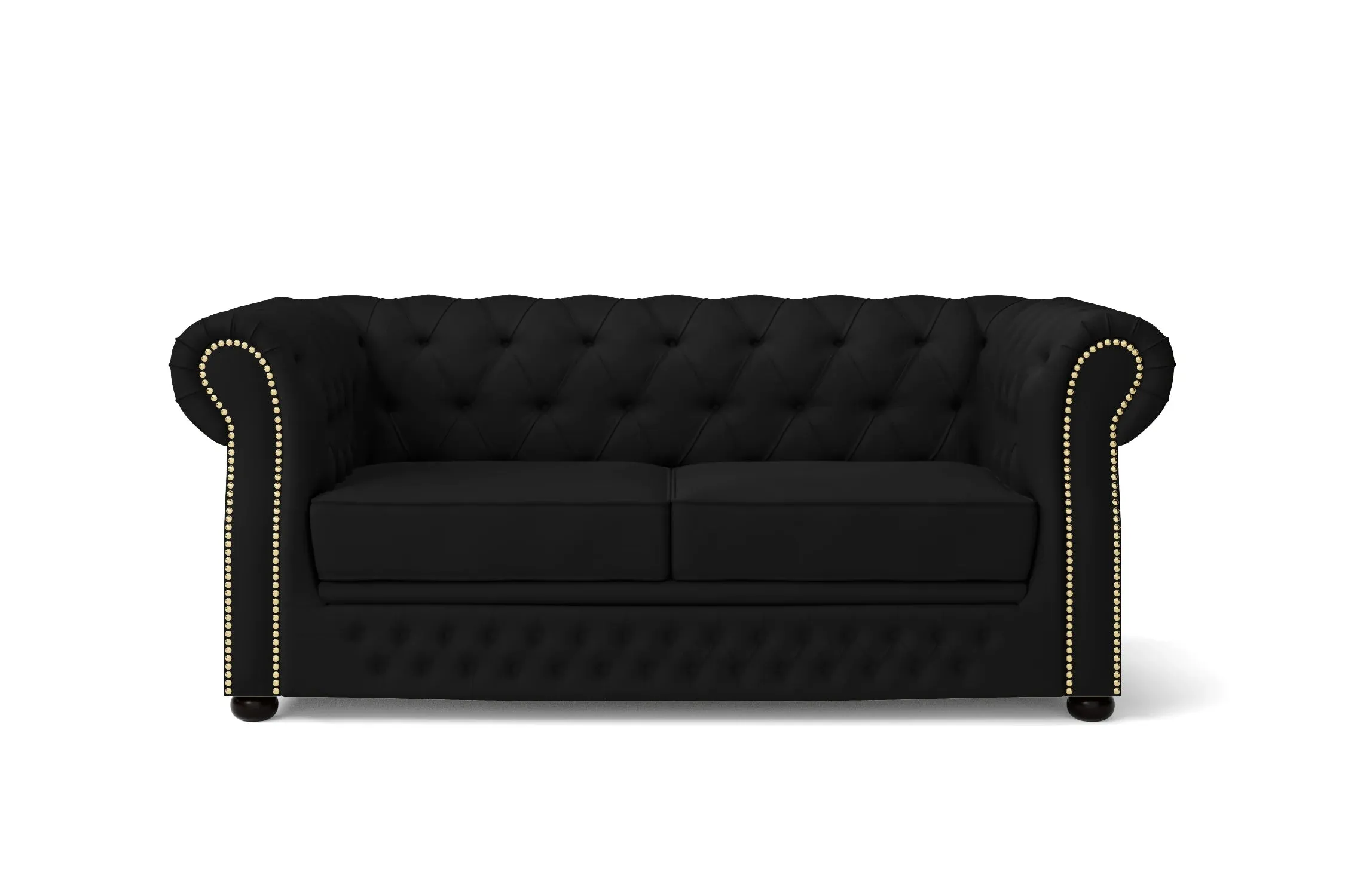 Cuneo 2 Seater Sofa Black Leather
