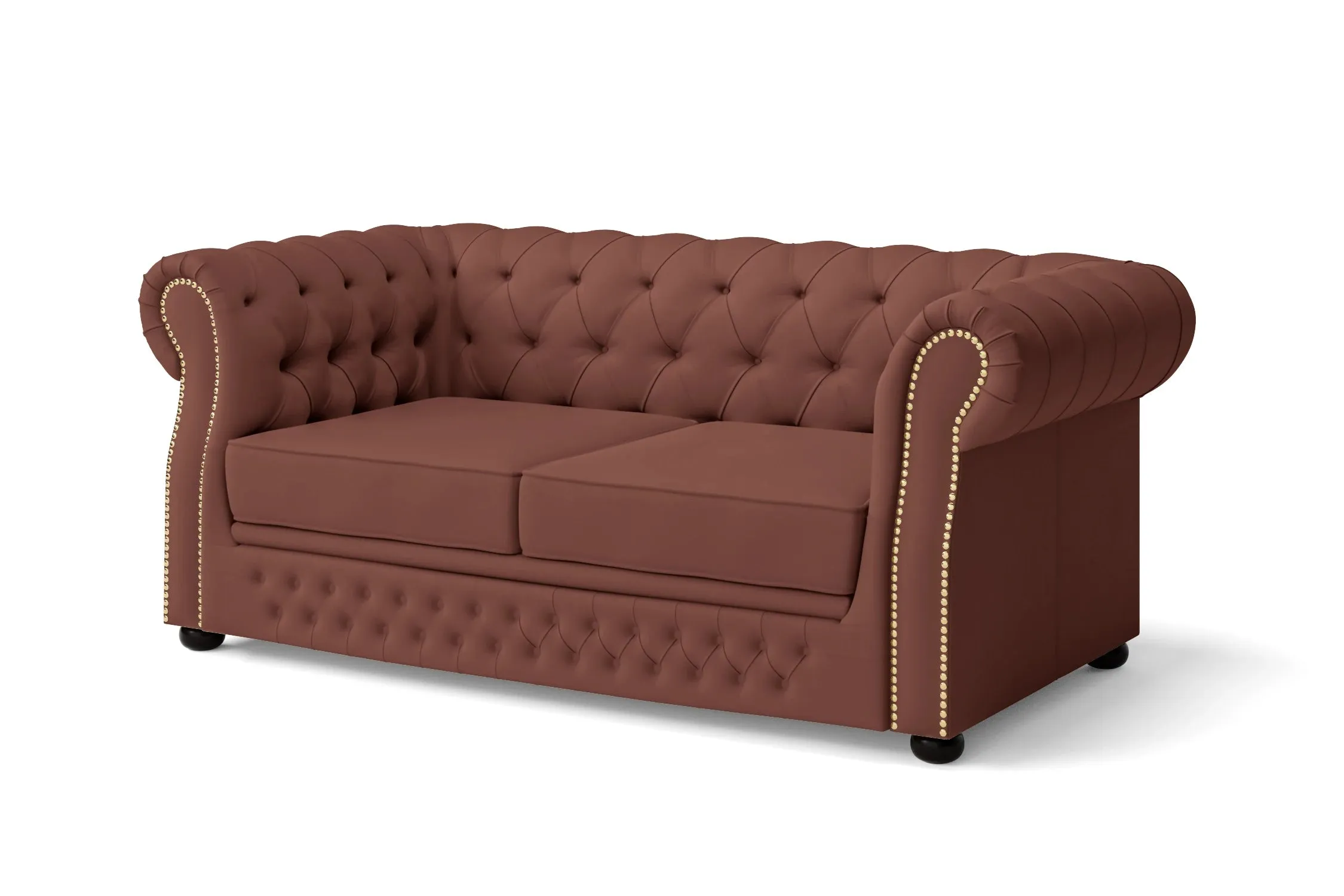 Cuneo 2 Seater Sofa Mauve Leather