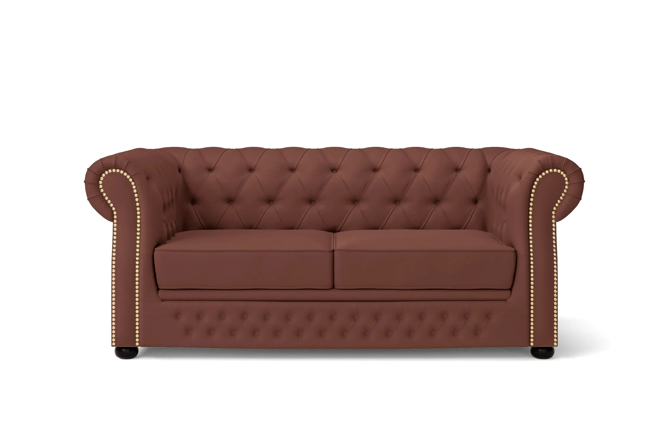 Cuneo 2 Seater Sofa Mauve Leather