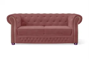 Cuneo 2 Seater Sofa Pink Velvet