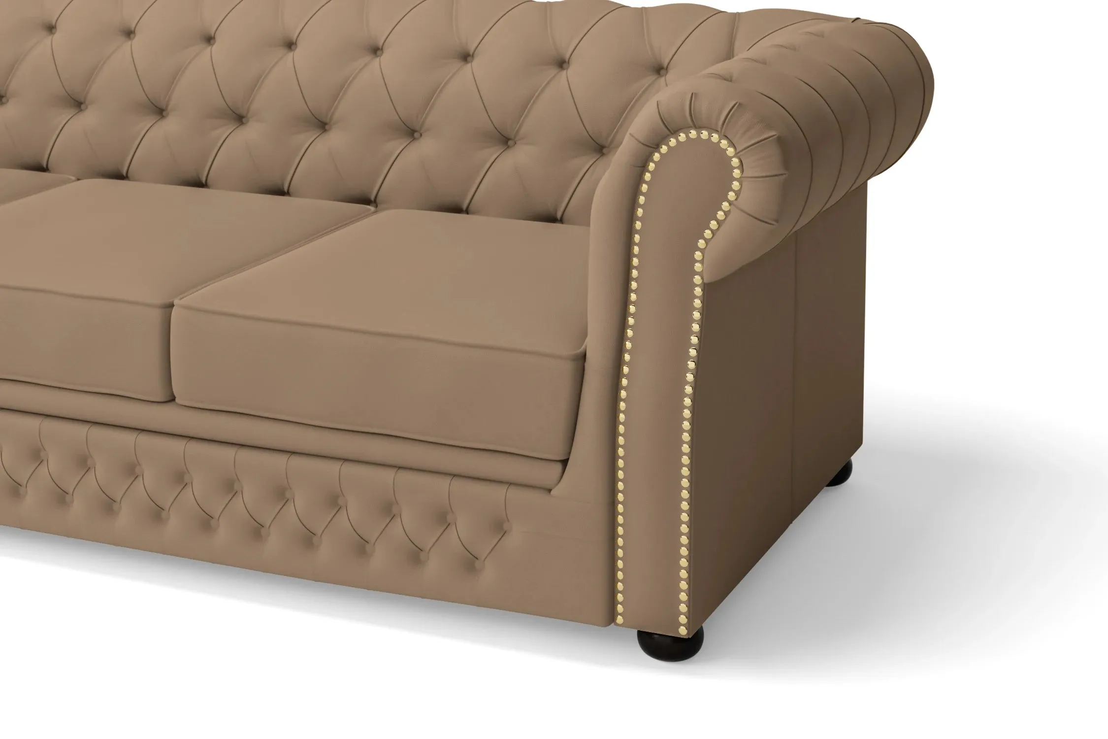Cuneo 2 Seater Sofa Stone Leather