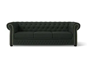 Cuneo 3 Seater Sofa Green Leather