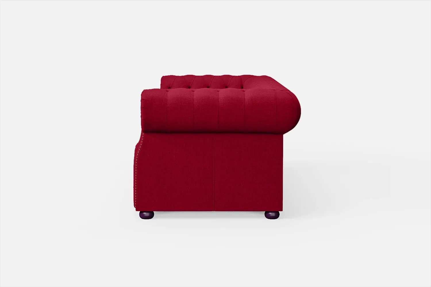 Cuneo 3 Seater Sofa Red Linen Fabric
