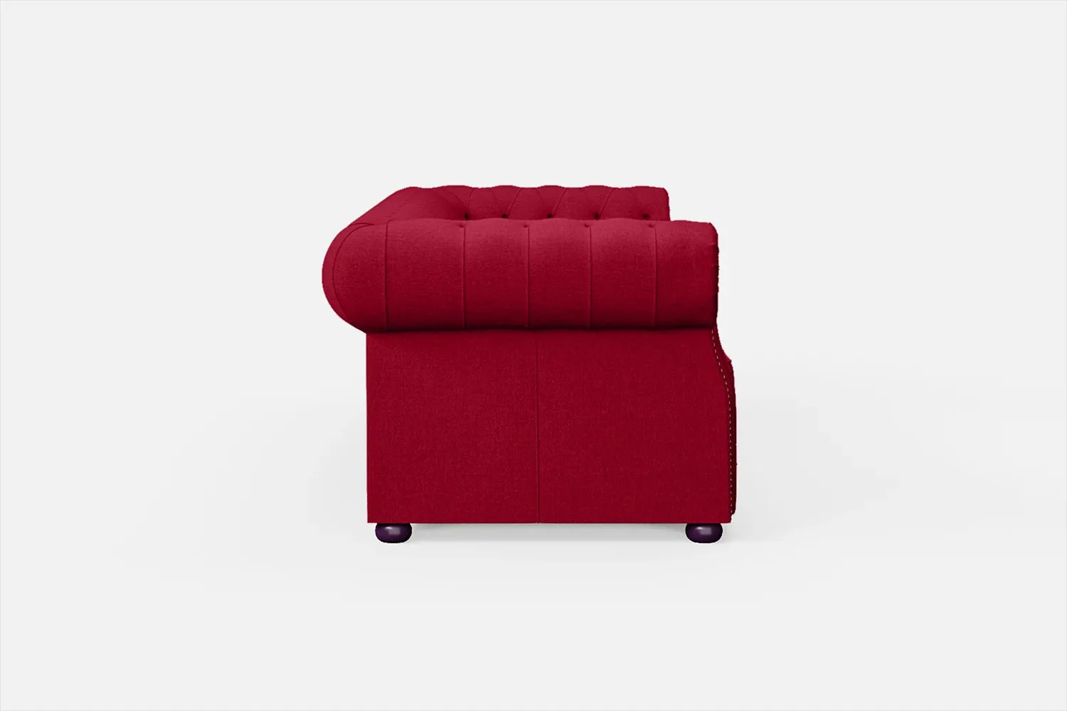 Cuneo 3 Seater Sofa Red Linen Fabric