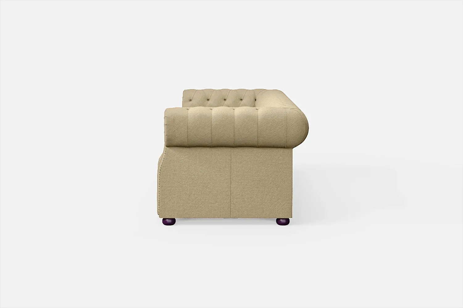 Cuneo 4 Seater Sofa Beige Linen Fabric