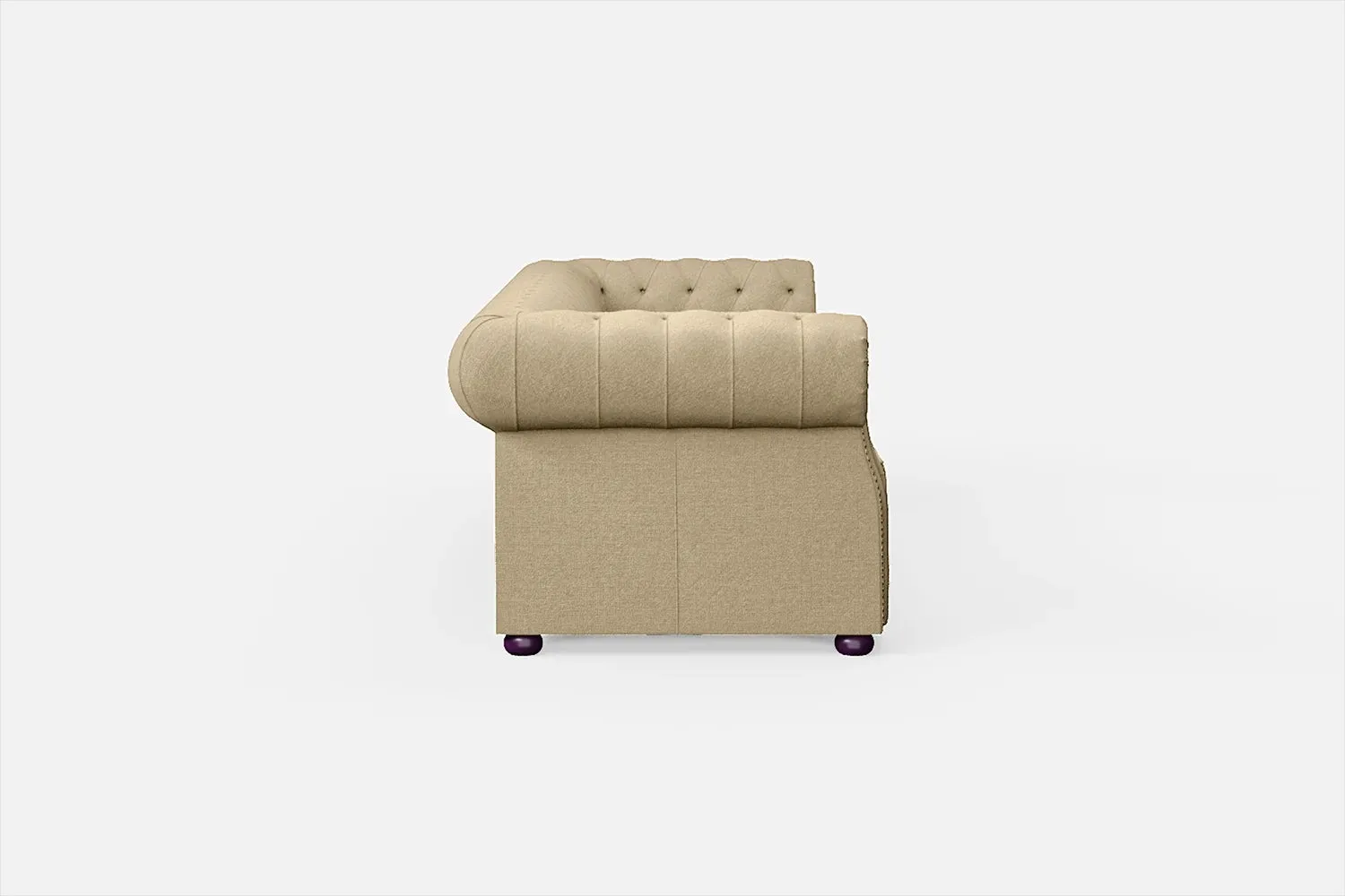 Cuneo 4 Seater Sofa Beige Linen Fabric