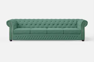 Cuneo 4 Seater Sofa Mint Green Linen Fabric