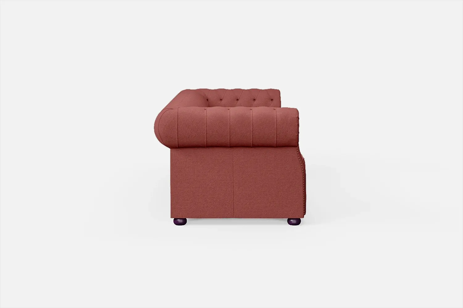 Cuneo 4 Seater Sofa Rose Pink Linen Fabric