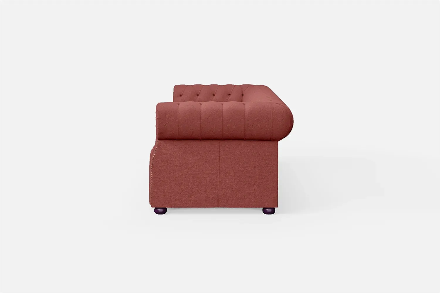 Cuneo 4 Seater Sofa Rose Pink Linen Fabric
