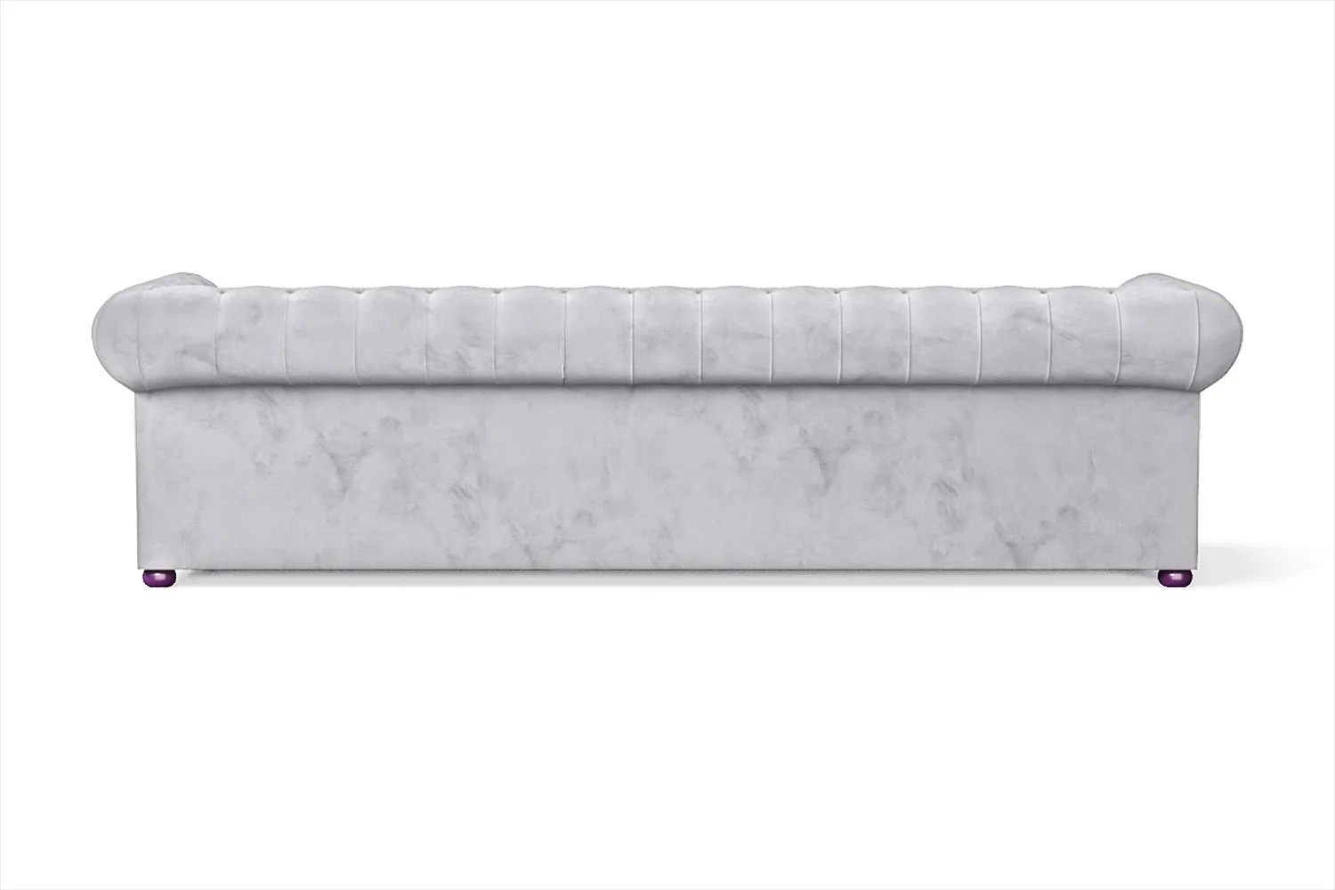 Cuneo 4 Seater Sofa Silver Velvet