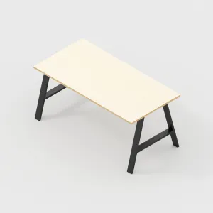 Custom Plywood Table with A-Frame Industrial Legs
