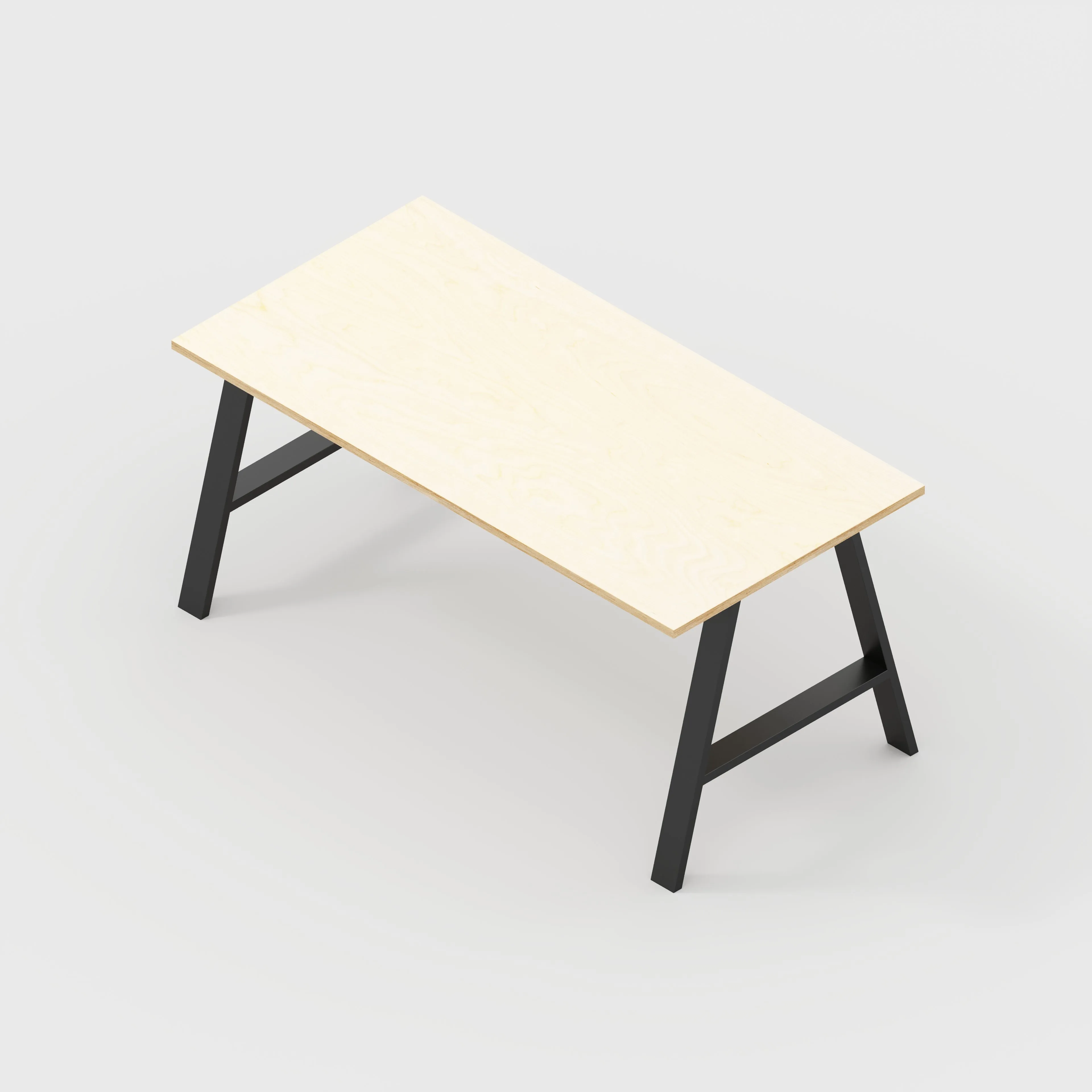 Custom Plywood Table with A-Frame Industrial Legs