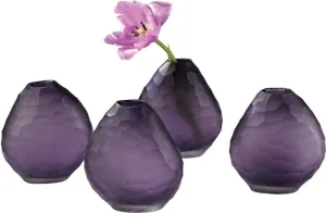 Cut Pebble Vases - Purple