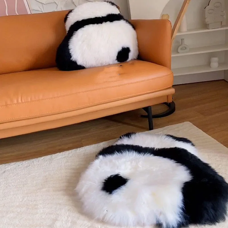 Cute Panda Back View Bedside Pillow Cushion