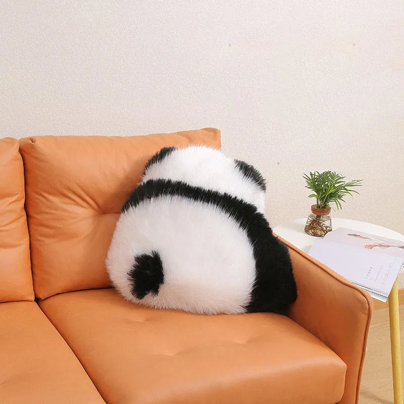 Cute Panda Back View Bedside Pillow Cushion
