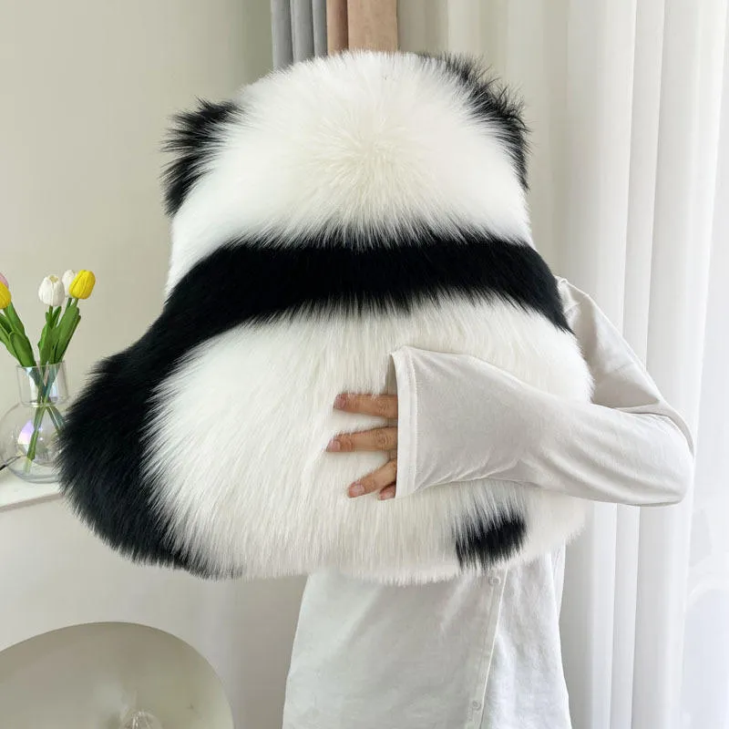 Cute Panda Back View Bedside Pillow Cushion