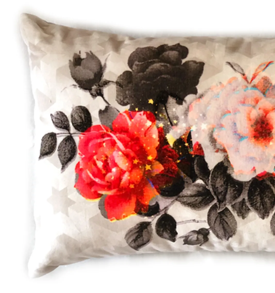 Damascene Flowers Arabesque | Velvet Cushion