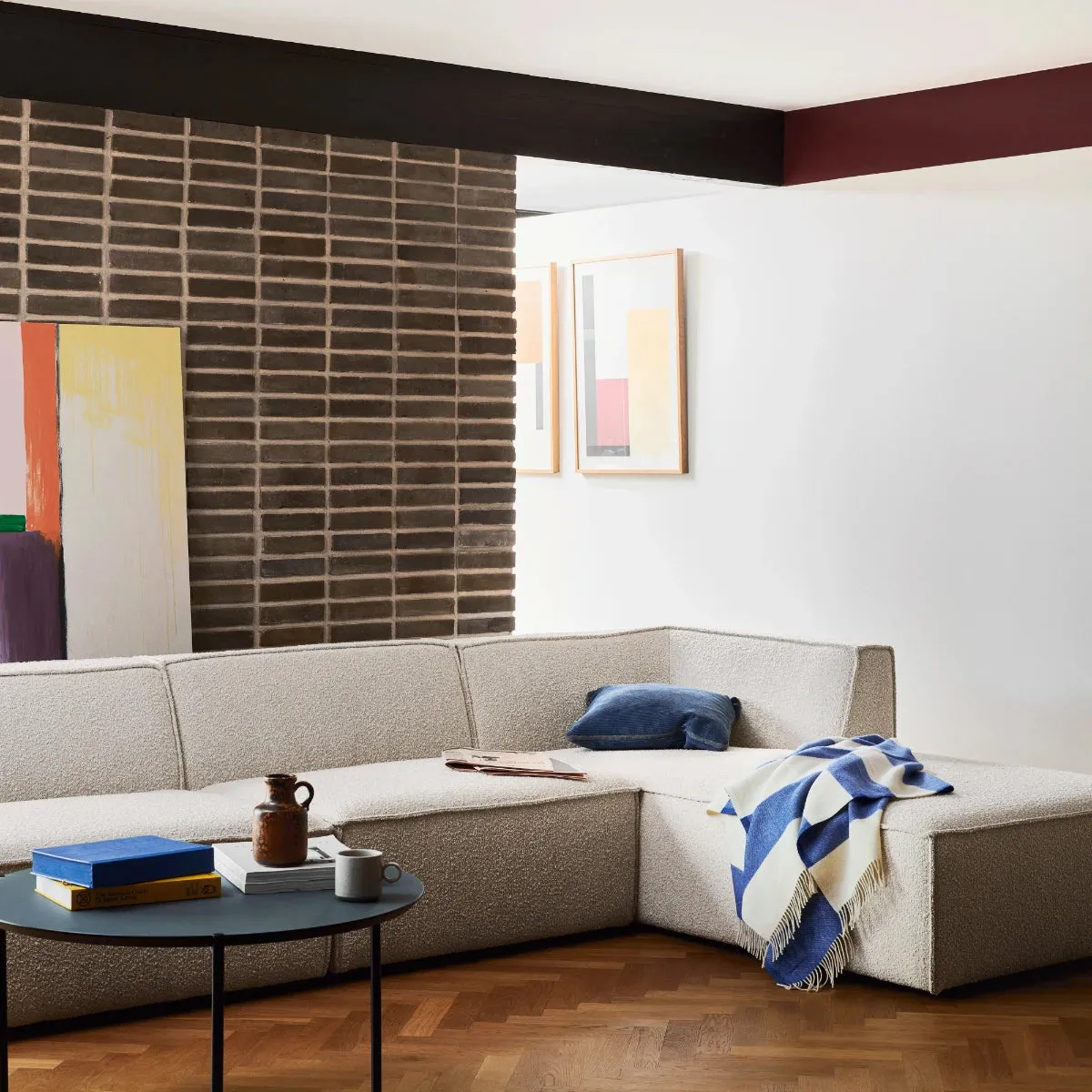 Dane Boucle 1 Seater Right Corner Modular Sofa