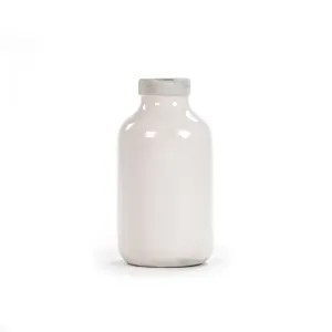 Distressed Crackle White Vase (6791S A369A) by Zentique