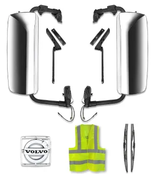 Door Side Mirrors Chrome Power Heated Set 2004-2024 Volvo VNL VNM VNX VNR