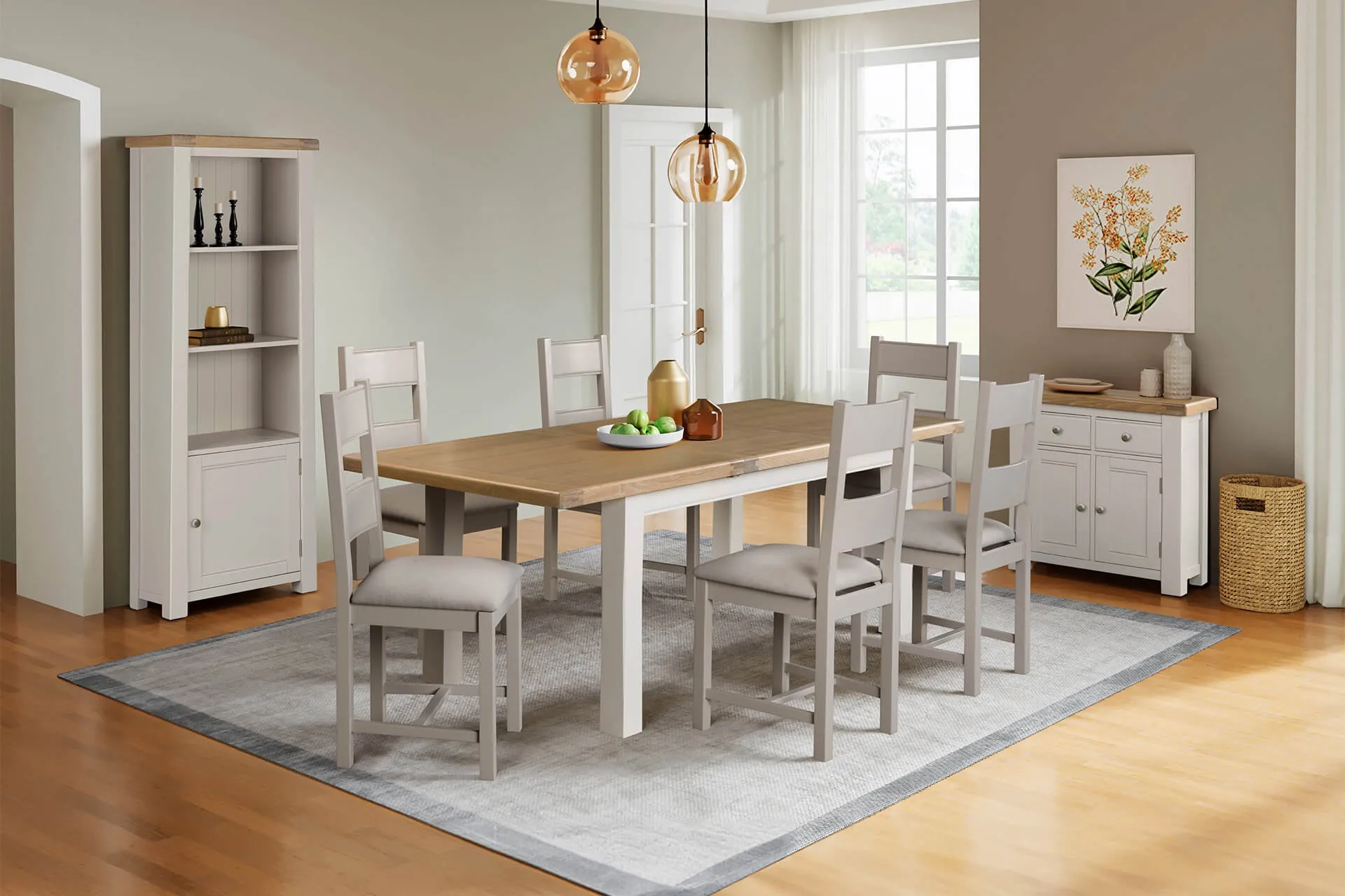 Doune Extending Dining Table Taupe 1.4 m