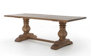 DURHAM DINING TABLE 87", BLEACHED OAK