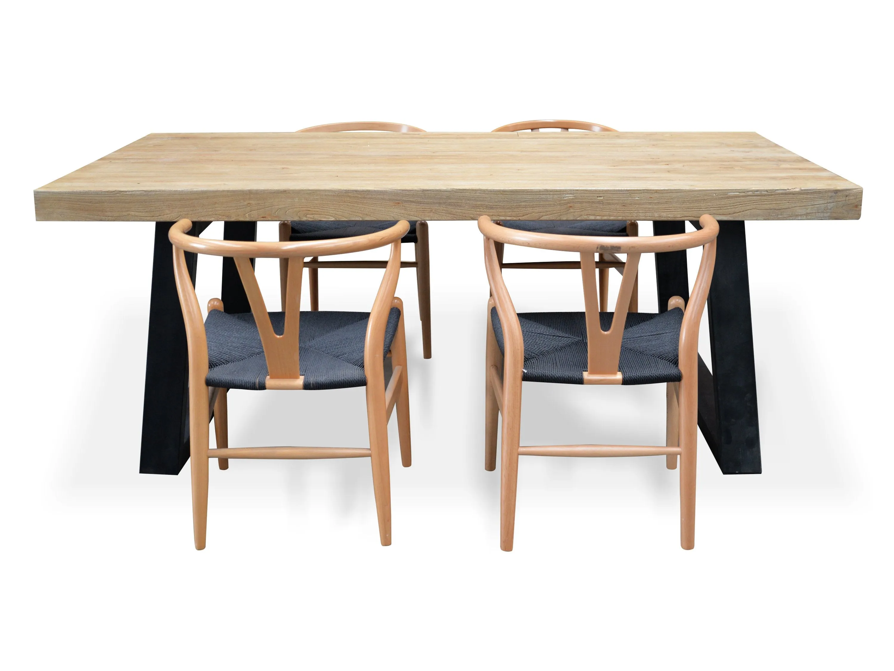 Edwin 1.98m Reclaimed Elm Wood Dining Table