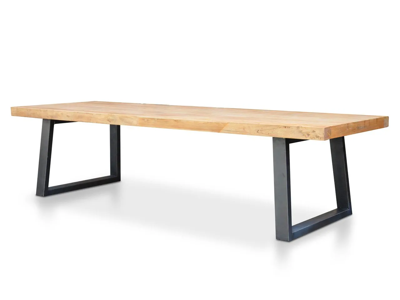 Edwin Reclaimed Elm Wood 3m Dining Table -1.2m (W) - Upgraded Top
