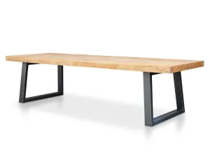 Edwin Reclaimed Elm Wood 3m Dining Table -1.2m (W) - Upgraded Top