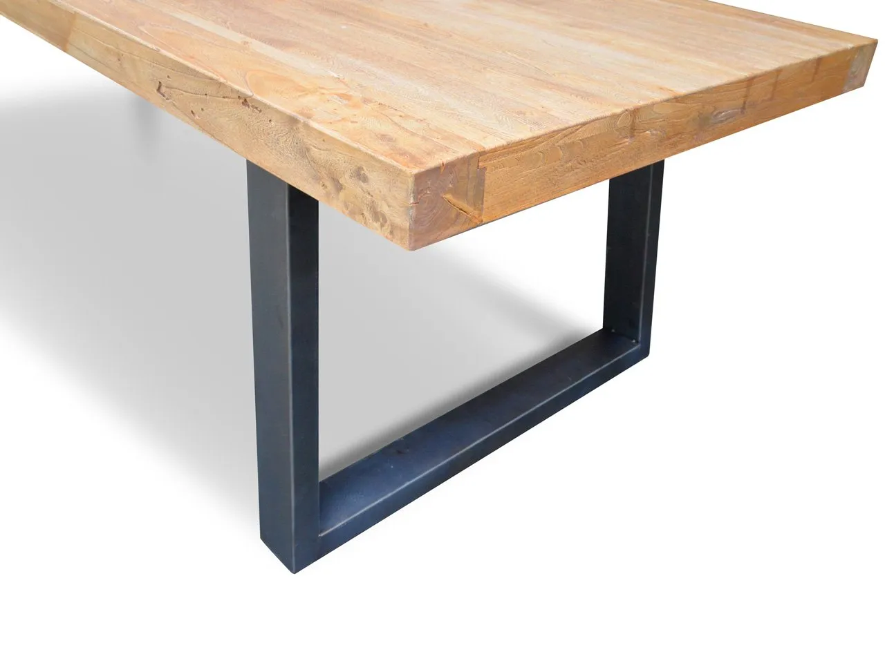 Edwin Reclaimed Elm Wood 3m Dining Table -1.2m (W) - Upgraded Top