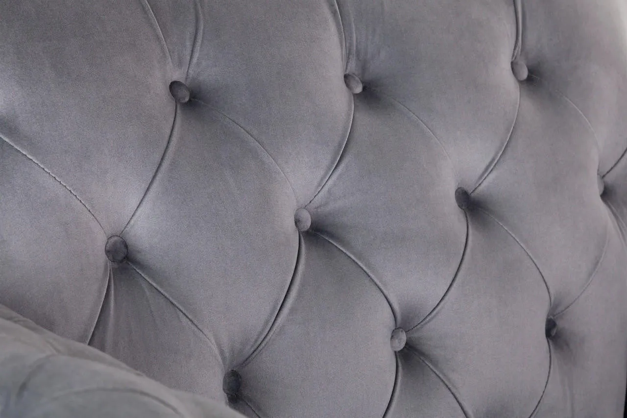 Elegance Sofa - Grey 3 Seater