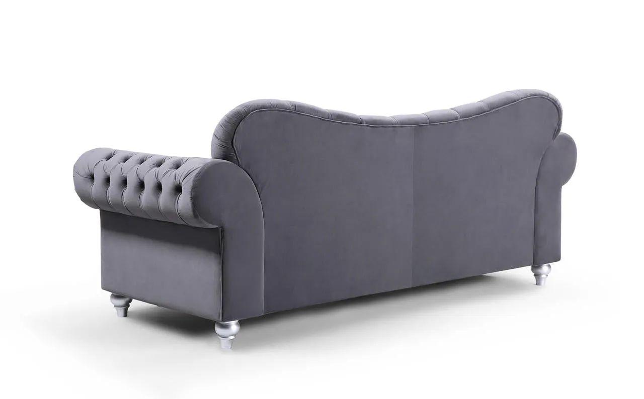 Elegance Sofa - Grey 3 Seater