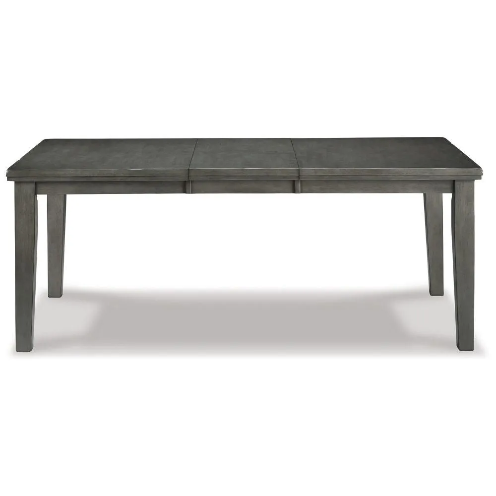 Elin 60-78 Inch Extendable Modern Dining Table, Sturdy Distressed Gray Wood By Casagear Home
