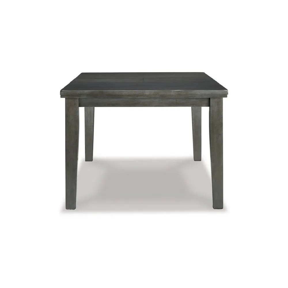 Elin 60-78 Inch Extendable Modern Dining Table, Sturdy Distressed Gray Wood By Casagear Home
