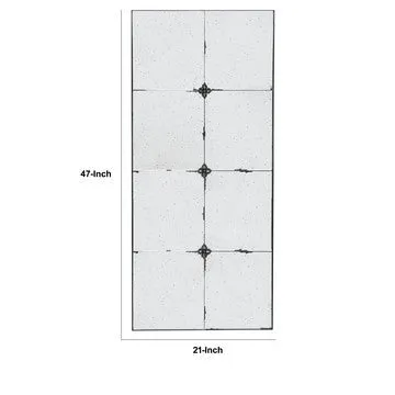 Elk 47 Inch Wall Mirror, Antique Black Rectangular Metal Frame, Baroque By Casagear Home