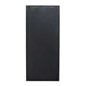 Elk 47 Inch Wall Mirror, Antique Black Rectangular Metal Frame, Baroque By Casagear Home