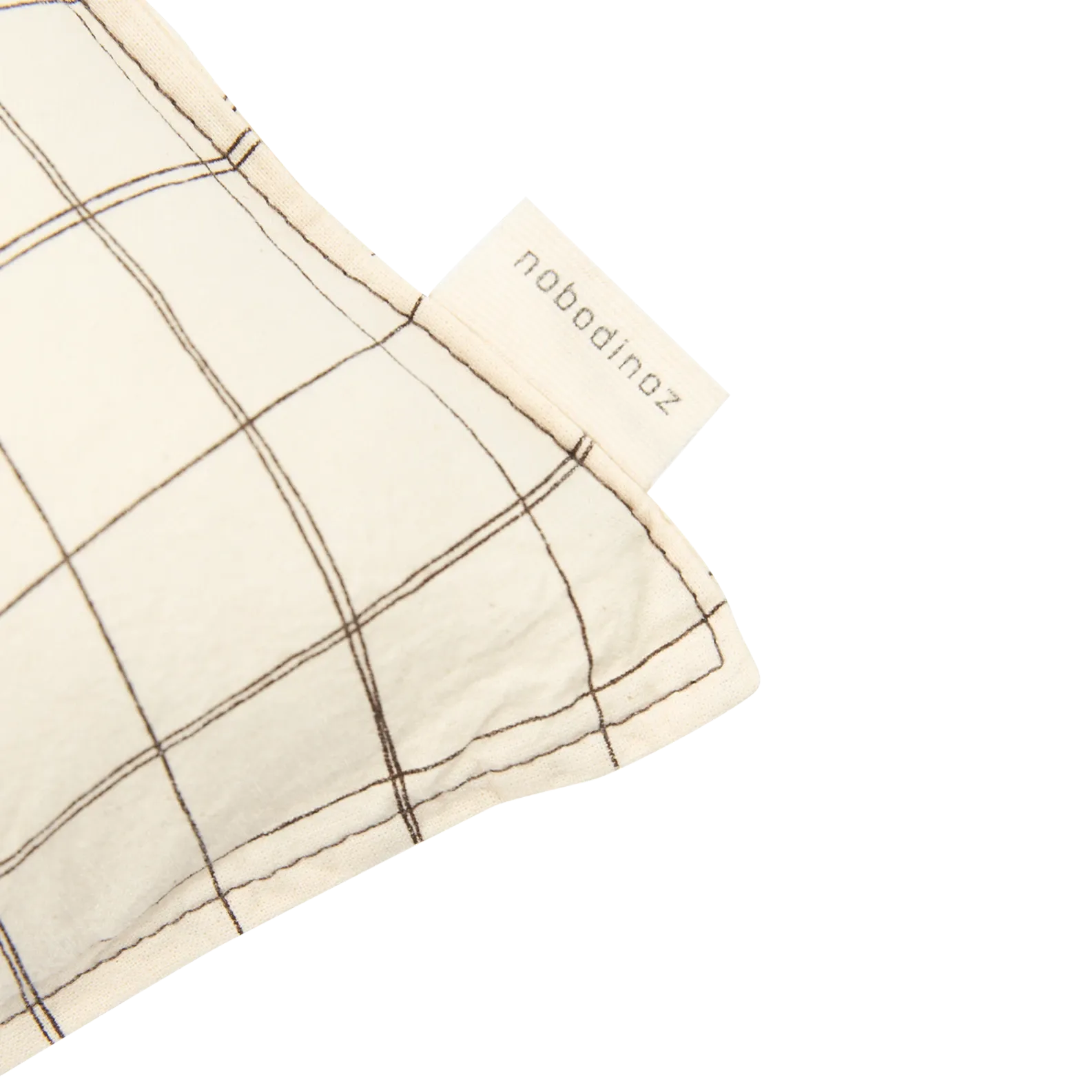 Embroidered Rectangular Cushion L1N0 in Washed Cotton