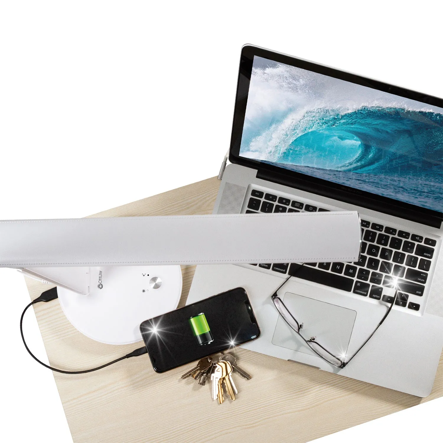 Emerge Sanitizing LED Desk Lamp w/USB