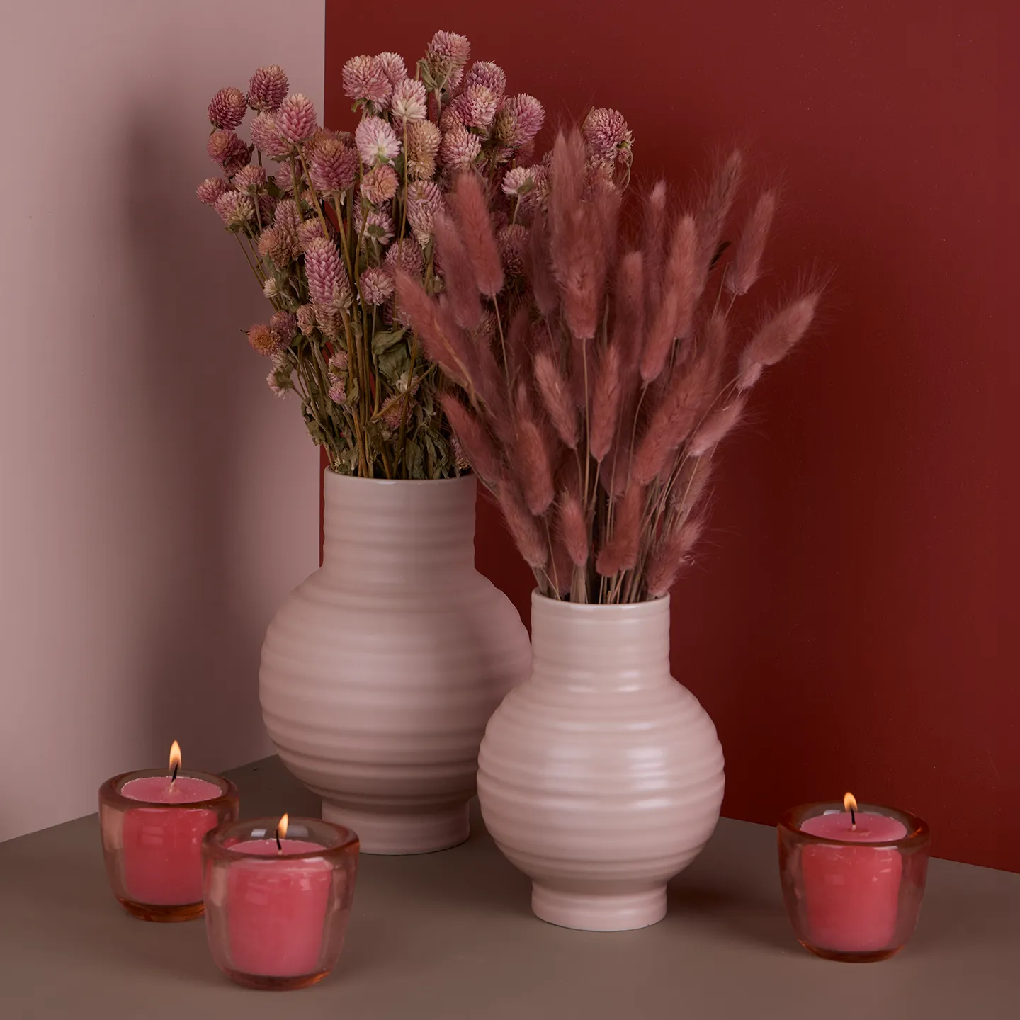 Essential Ceramic Vase Decor Bundle - Blush