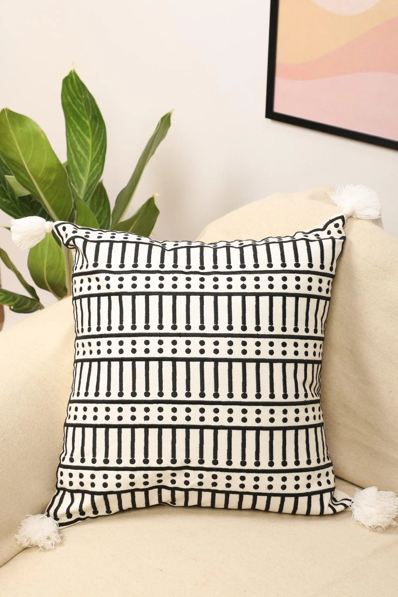 Evocative Cushion Cover -  Handmade