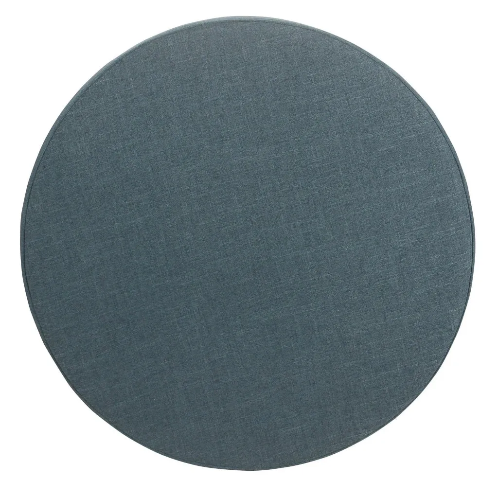Fabric Upholstered Wooden Ottoman with Lift Off Lid Storage, Teal Blue - K7703-F2273 By Casagear Home