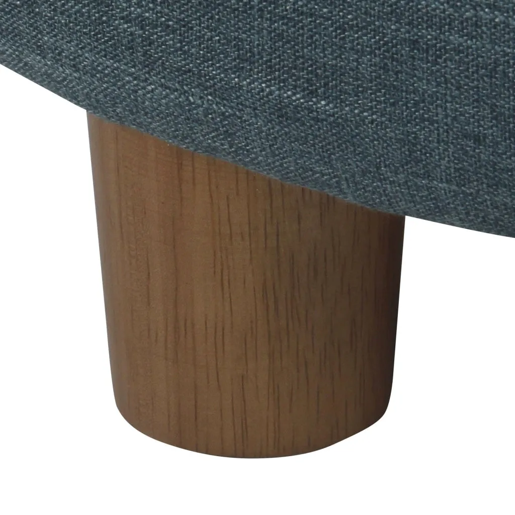 Fabric Upholstered Wooden Ottoman with Lift Off Lid Storage, Teal Blue - K7703-F2273 By Casagear Home
