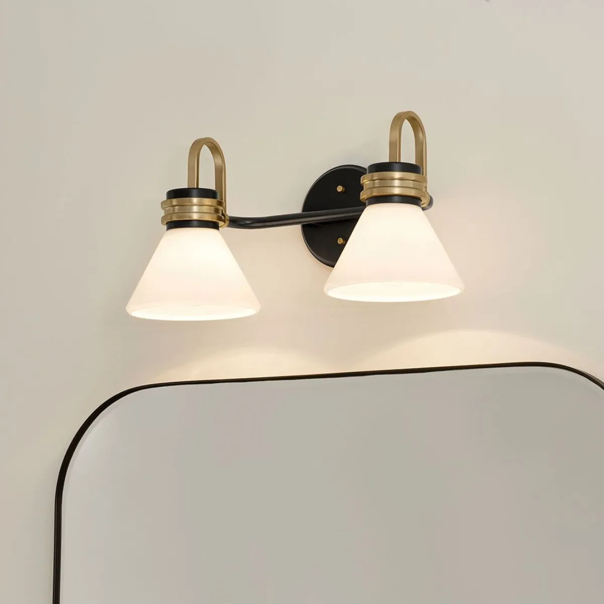 Farum 19 in. 2 Lights Vanity Light Black Finish