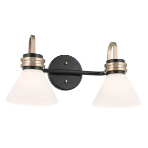 Farum 19 in. 2 Lights Vanity Light Black Finish