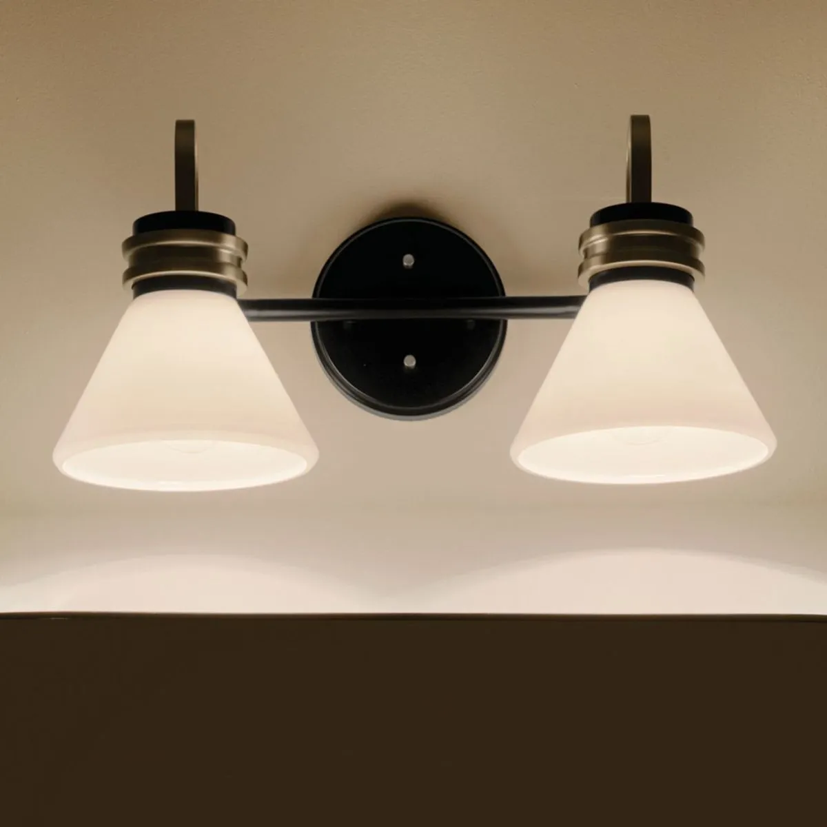 Farum 19 in. 2 Lights Vanity Light Black Finish