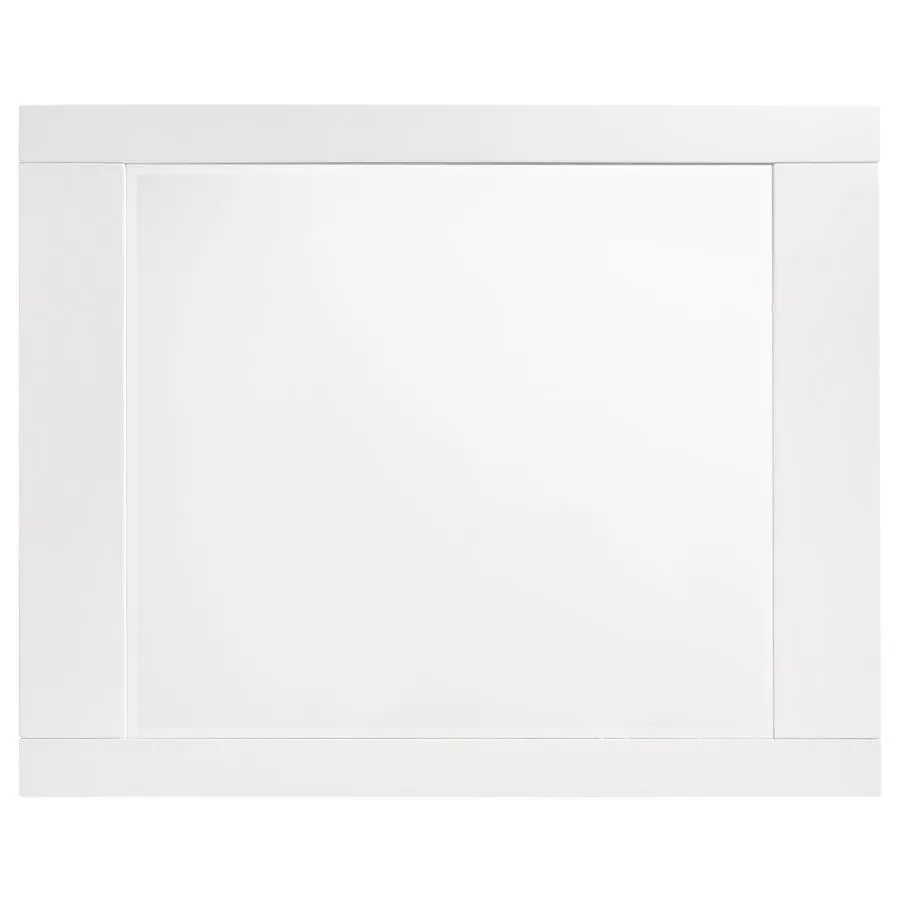 Felicity Rectangle Dresser Mirror Glossy White