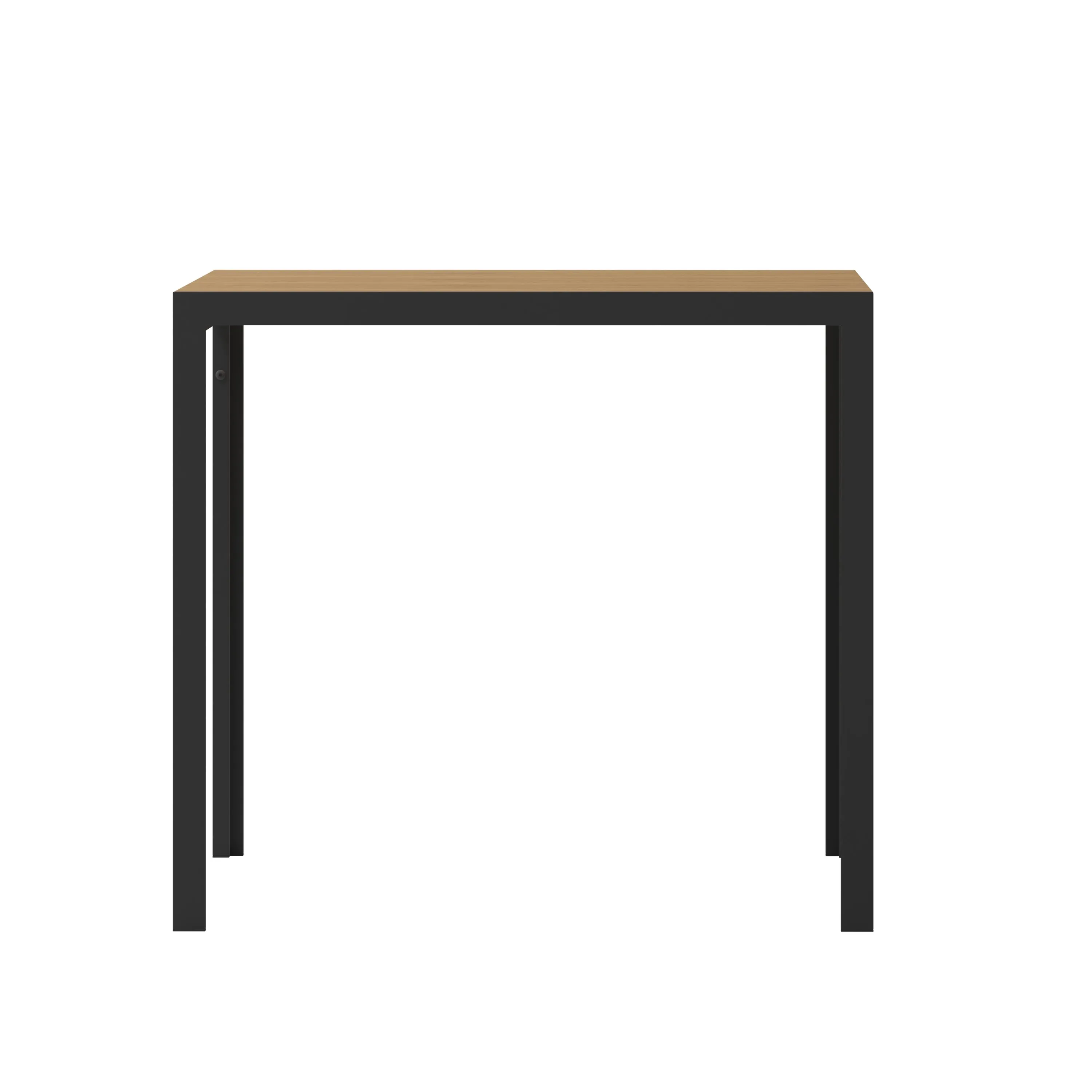 Finch Commercial Grade Outdoor Dining Table 55" x 31" with Faux Teak Poly Slats and Metal Frame