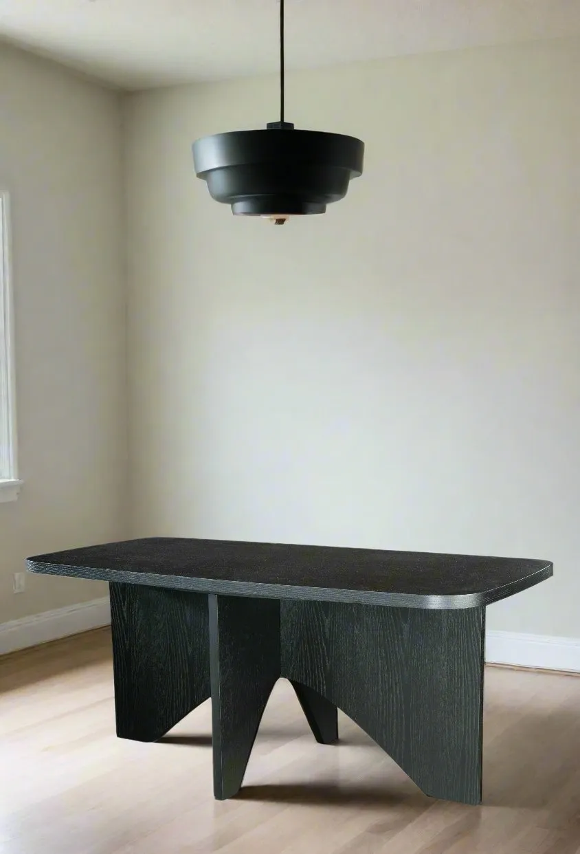 Finneas Rectangular Dining Table in Black