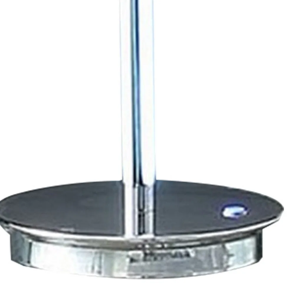 Fizo 25 Inch Table Lamp, Sleek Design, LED Light, Touch Switch, Silver By Casagear Home