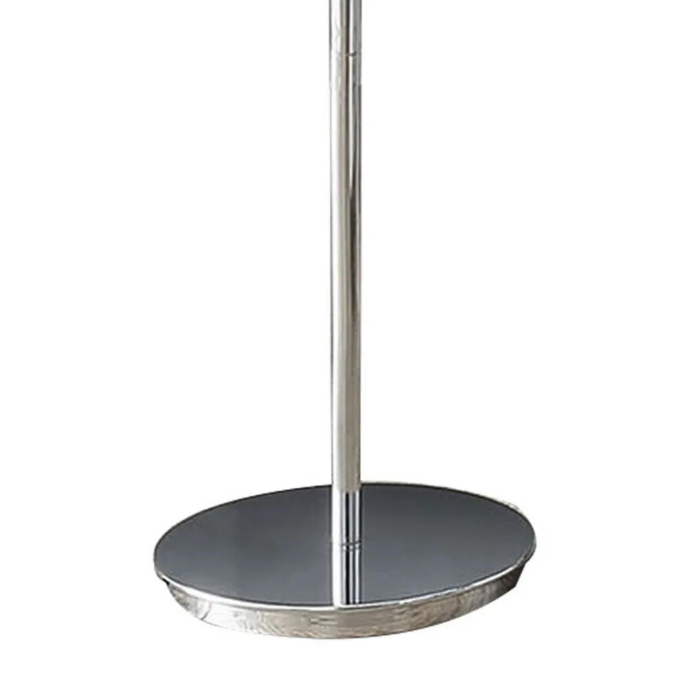 Fizo 60 Inch Floor Lamp, LED Light, Metal Base with Touch Switch, Chrome By Casagear Home